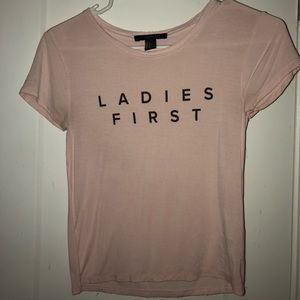 Light Pink Graphic Crop Top